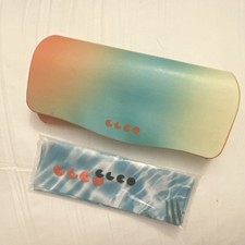 Garret Leight multicolor glasses case made with genuine leather.