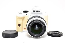 PENTAX K-r 12.4MP Digital SLR Camera White Cream Body w/18-55mm Lens from Japan