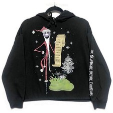 Nightmare Before Christmas Hoodie Women's Size Medium Short Disney Tim Burton's