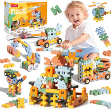 Interlocking Large Building Blocks for Toddlers 3-5, STEM Building Toys for Kids