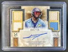 2025 Topps Museum Junior Caminero Signature Quad Jersey Auto Bat #/125