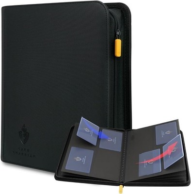 Top Loader Binder 4 Pocket for 144 Toploaders, Side Loading Toploader Binder for