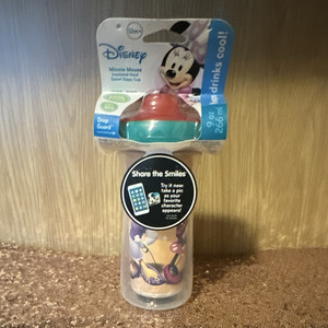 Disney Minnie Mouse Insulated Spill Proof Sippy Cup 9 oz 12M+ Pink Teal