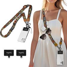 Phone Lanyard Crossbody, Boho Cell Phone Strap for Around The Neck Adjustable, B
