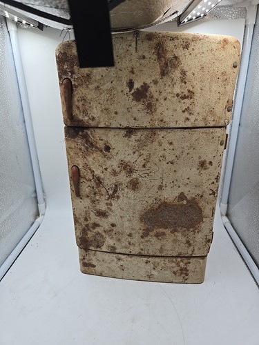 VINTAGE 1950's SALESMAN SAMPLE/DOLLHOUSE DIECAST REFRIGERATOR  13 1/2" Tall 