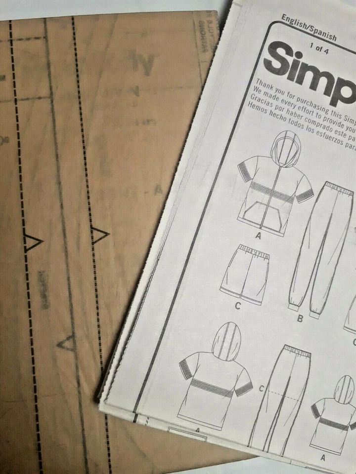 Tracksuit sweatsuit XS-XL Simplicity R11338 Sewing Pattern Boys Mens Sweat Pants - Image 4 of 4