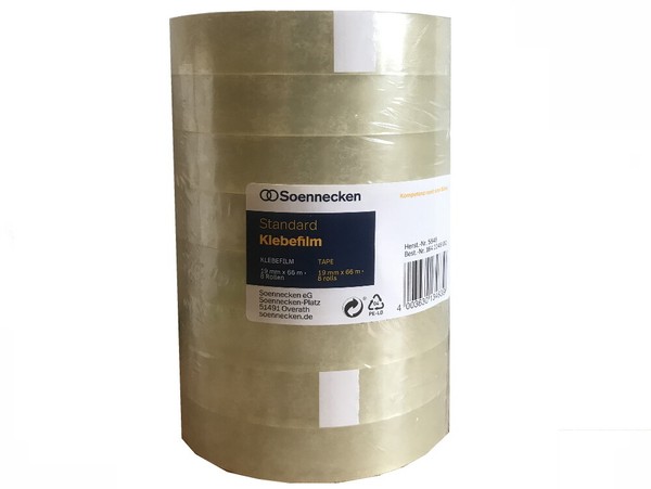 8 Rollen Klebefilm 19Mm X 66M Klebestreifen Klebe-Film Standard-Film-image