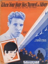 When Your Hair Has Turned To SIlver, Ozzie Nelson Photo 1935 Antique sheet music
