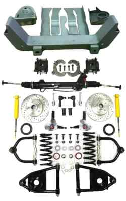1964-1970 Ford Mercury Mustang II Power Front End Suspension Kit Stock Slotted