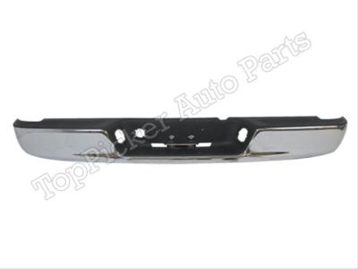 CH1191110 Rear Step Bumper Chrome Face Bar & Top Pad For 2002-2008 Dodge Ram PU