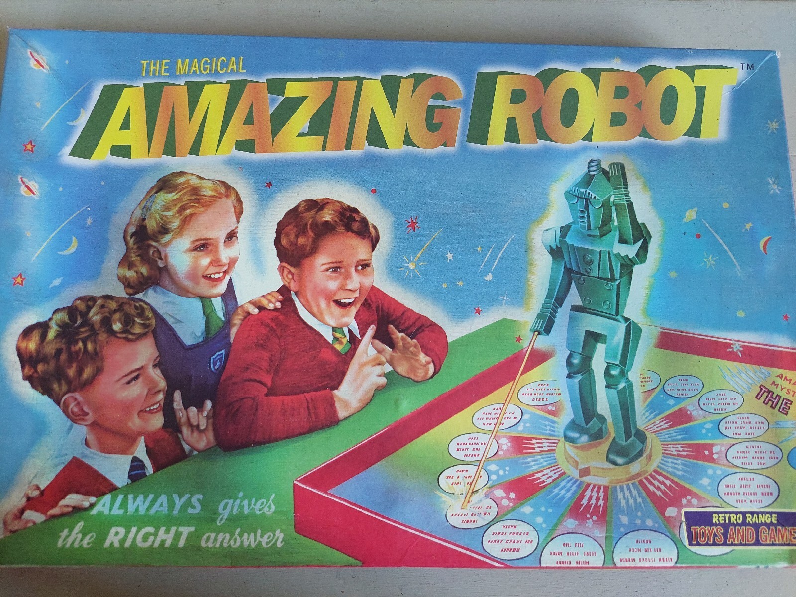 Repro 1950s Amazing Magic Robot Board Game Repro by Retro Range Toys