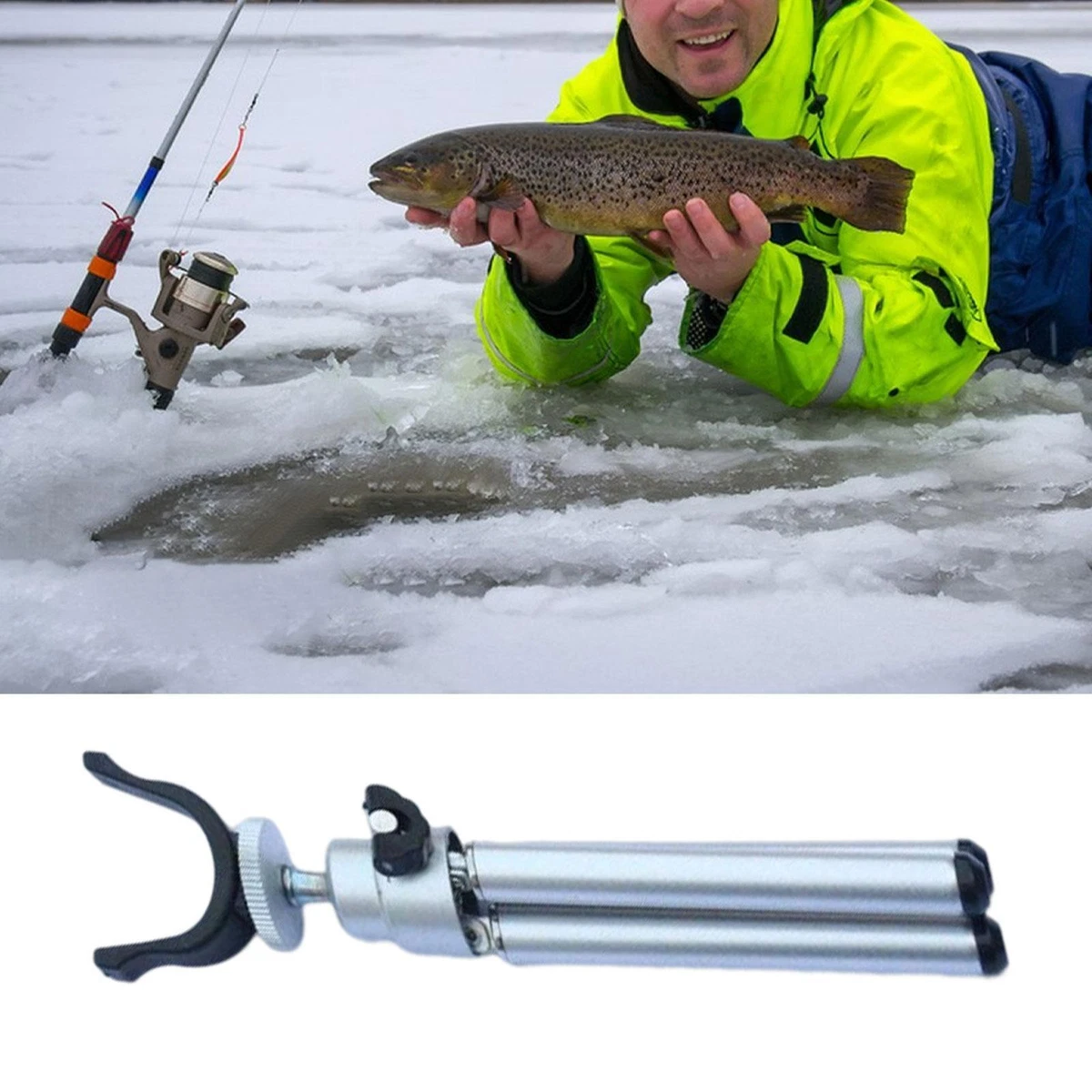 Ice Fishing Rod Tripod Fishing Gear Rest Bracket Tripod Fishing