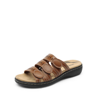 Women Arch Support Casual Slide Sandals Comfortable Slip On Walking Flat Sandals