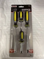 Magnetic Tip Screwdriver Set Tool Bench Hardware, 2 Flat Head 2 Phillips, New