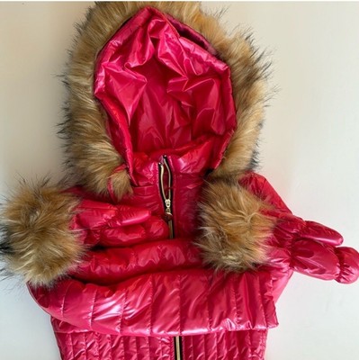 Rose Full Zip Women s Snow Suit w Mittens, Detachable Hood and Gloves 