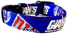 New York Giants Vintage Look Blue Handmade Dog Collar