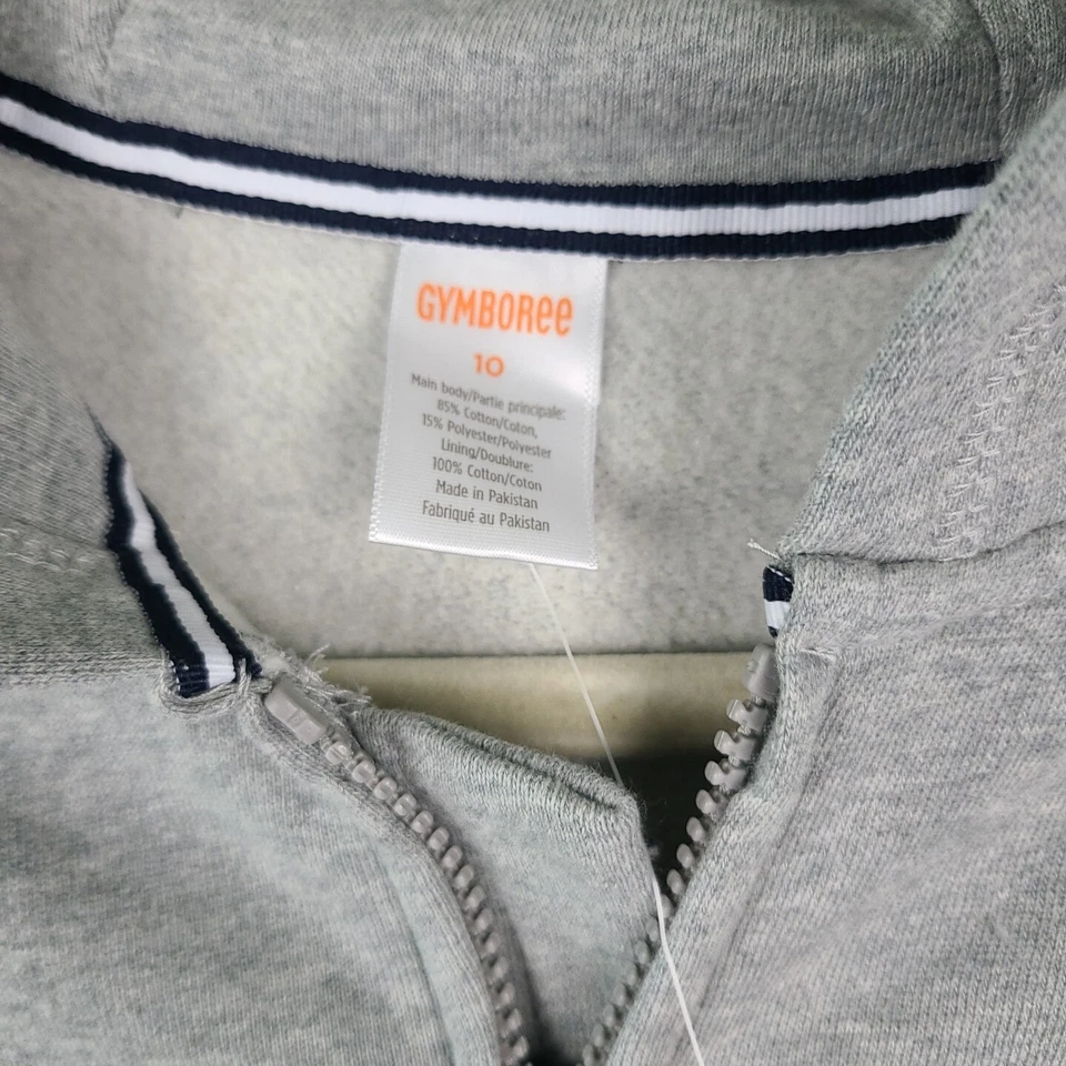 NUEVA Chaqueta Gymboree Niños Talla 10 Gris Cremallera Con Capucha SUPER SUAVE PRECIO DE VENTA SUGERIDO POR EL FABRICANTE $37 Foto 2 de 4