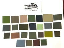 Military Paint Chip set for Gillespie Coatings 