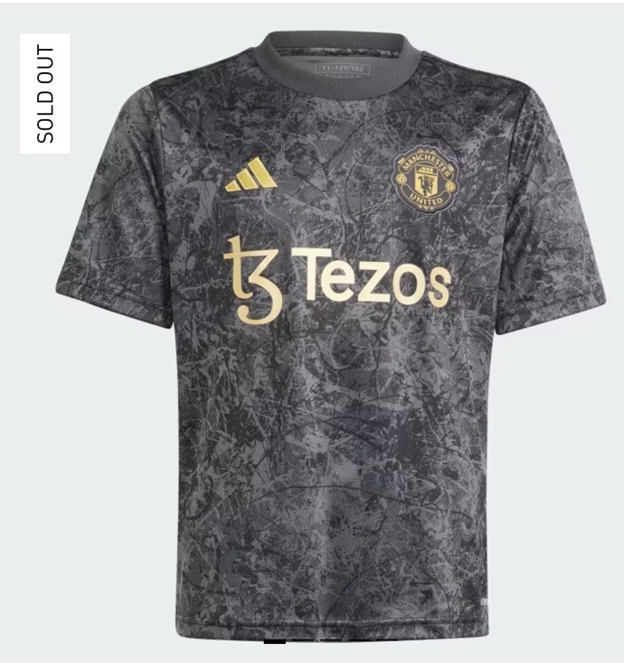 Adidas IQ1565 MANCHESTER UNITED STONE ROSES PRE-MATCH JERSEY Size