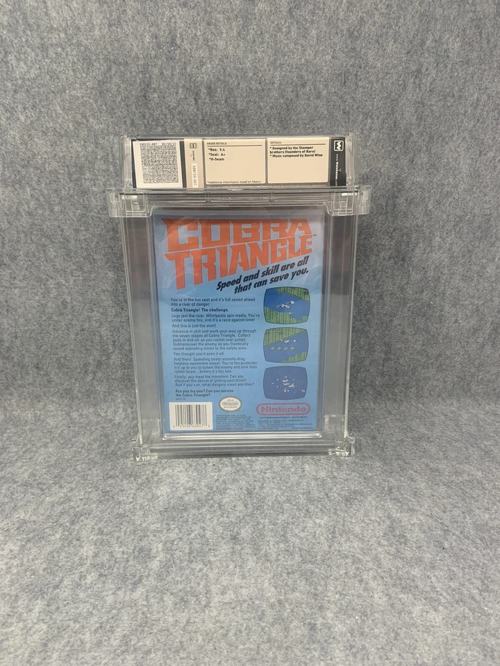 Cobra Triangle Nintendo Nes Wata Graded 9.4, Seal A+ New Mint H Seam - Image 2 of 4