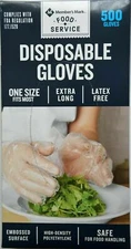 Member's Mark Food Service Plastic Disposable Gloves 500ct One Size 