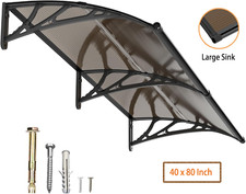 40"x 80" Window Awning Door Canopy Roof Cover Patio Yard Garden Outdoor UV Proof