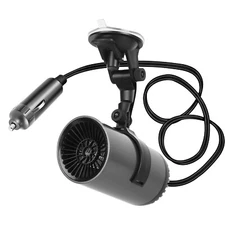 Electric Car Heated Hot Air Portable Defogger Defroster with Windshield Holder
