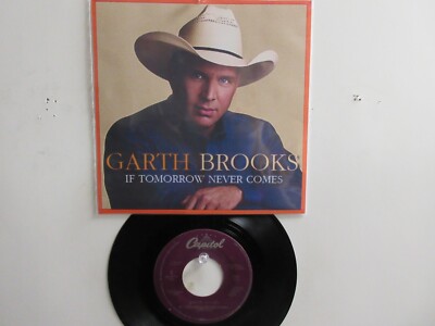  ' GARTH BROOKS '  HIT 45 + PICTURE [ IF TOMORROW NEVER COMES ] 1989 ! 