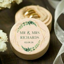 Personalised Wooden Wedding Ring Box, Page Boy Ring Bearer Printed Gift Proposal
