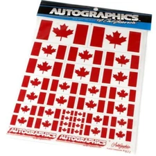 Autographics Rare Vintage Canadian Flags Decal Sheet AUT822 6"x8" sheet
