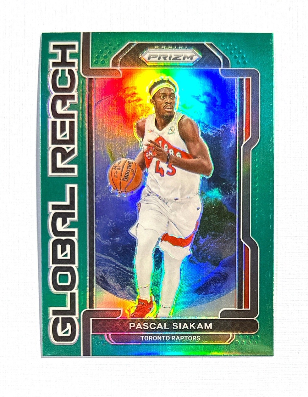 Pascal Siakam ~ 2021-22 Panini Prizm ~ Global Reach Green Prizm