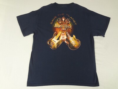 VINTAGE HARD ROCK CAFE SAN ANTONIO TX SAVE THE PLANET BLACK MEDIUM