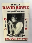 David Bowie Spiders from Mars Poster Santa Monica 20/10/1977 Ziggy Unframed ALLB