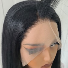 Lace Front Wigs Black Long Straight Synthetic Hair Heat Resistant