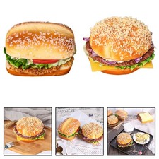 Unique Prop Realistic Fake Bread Food Toy Simulation Hamburger Cake Model
