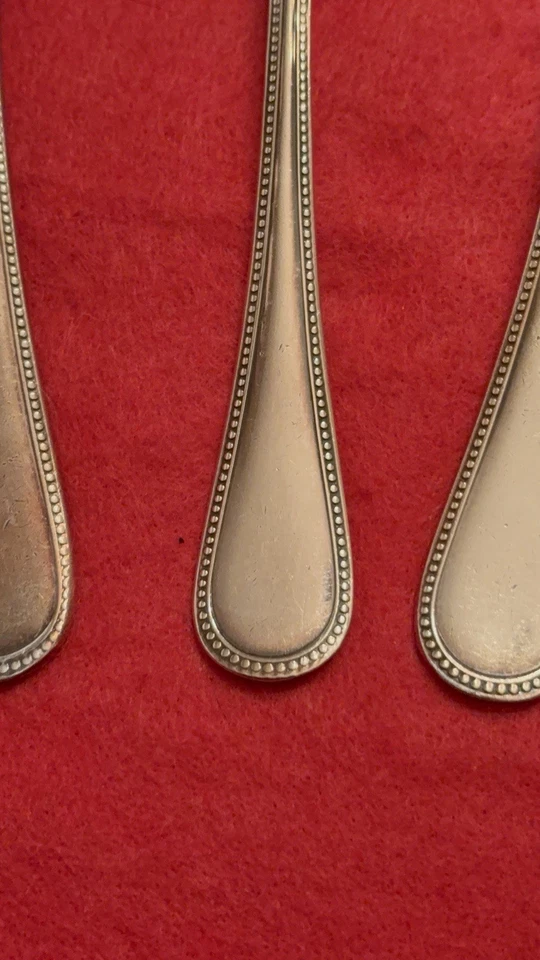 Sambonet Italia Cucharas Redondas Sopa Plateado Marcado Servicio Set 3 Foto 2 de 4