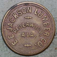 RARE E.E. JACKSON LUMBER CO.~ RIDERWOOD, ALA ~ GOOD FOR 25 IN MERCHANDISE R10