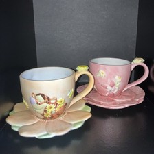 Matching Winnie The Pooh And Piglet Cups With Plates