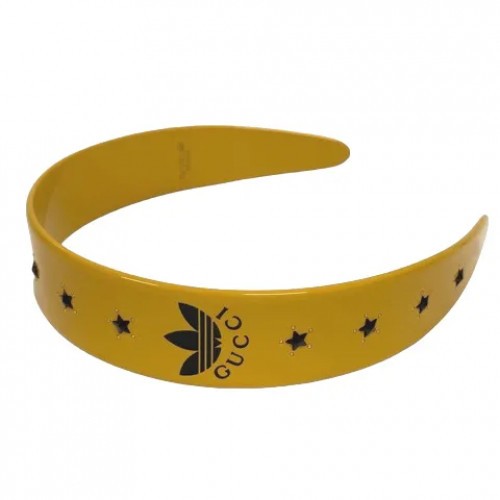 NEW GUCCI x Adidas Logo Stone Studs Headband Black Gucci x adidas headband hair logo stone studs blue main image 4