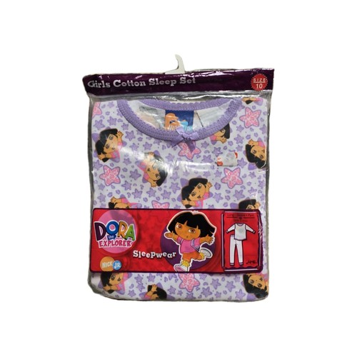 Dora the Explorer Nickelodeon Pyjama 2-teiliges Set Mädchen Größe 10 NEU Vintage 2005 RAR  - Bild 1 von 5