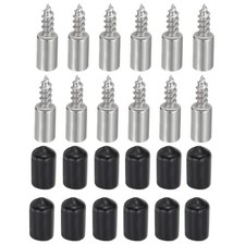 Shelf Support Pegs, 12pcs Shelf Pins with Sleeve, Pegs for Shelves,Black