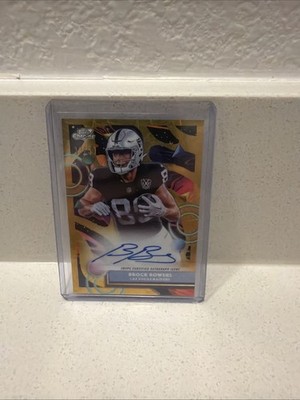 2025 Topps Cosmic Chrome- Gold Interstellar /50- Brock Bowers #CCA-BRB Autograph