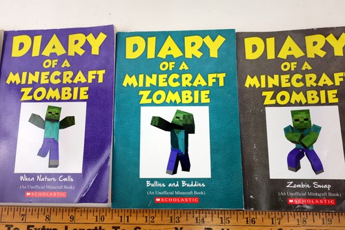 Lot of 5 Diary of a Minecraft Zombie Series Books Scholastic Books #1-5 - Picture 3 of 8
