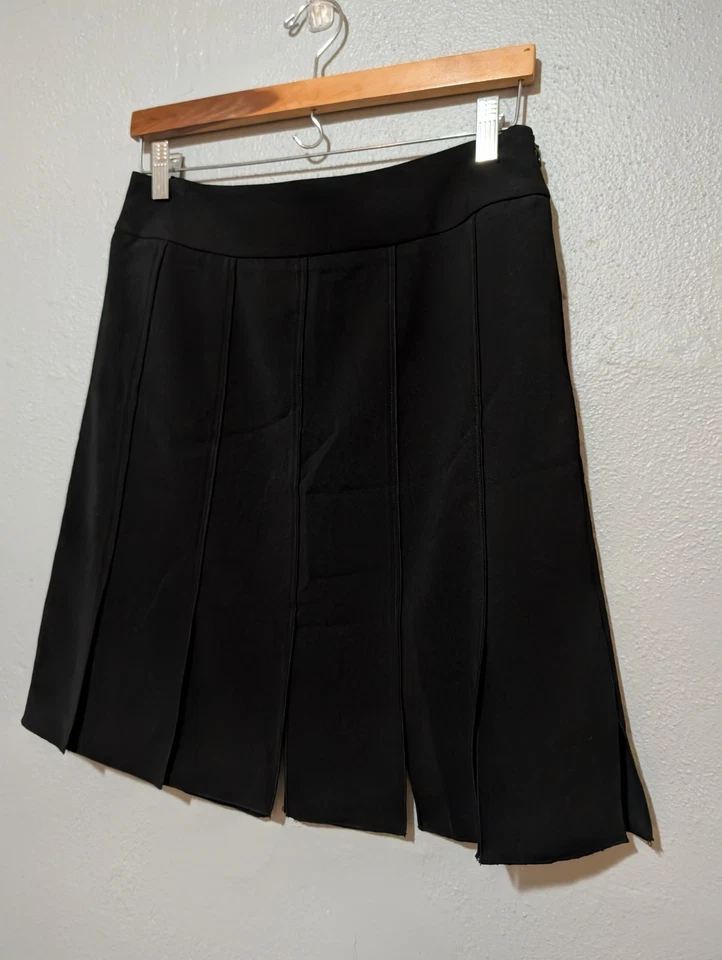 Falda Cache Negra Cachiche 6 Academia Línea A Plisada Gótica Años 90 Oficina Foto 3 de 4