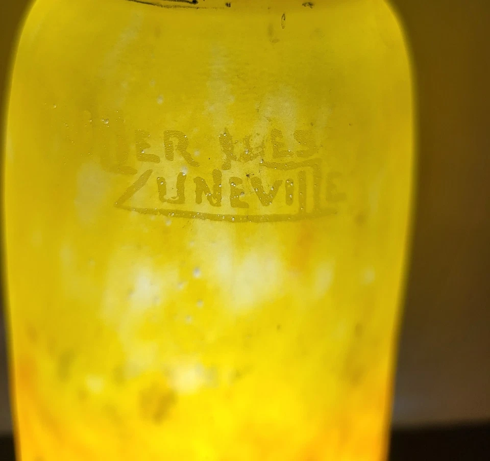 Tulipe Pâte de Verre Signée : Muller Frères Luneville - Photo 4/4