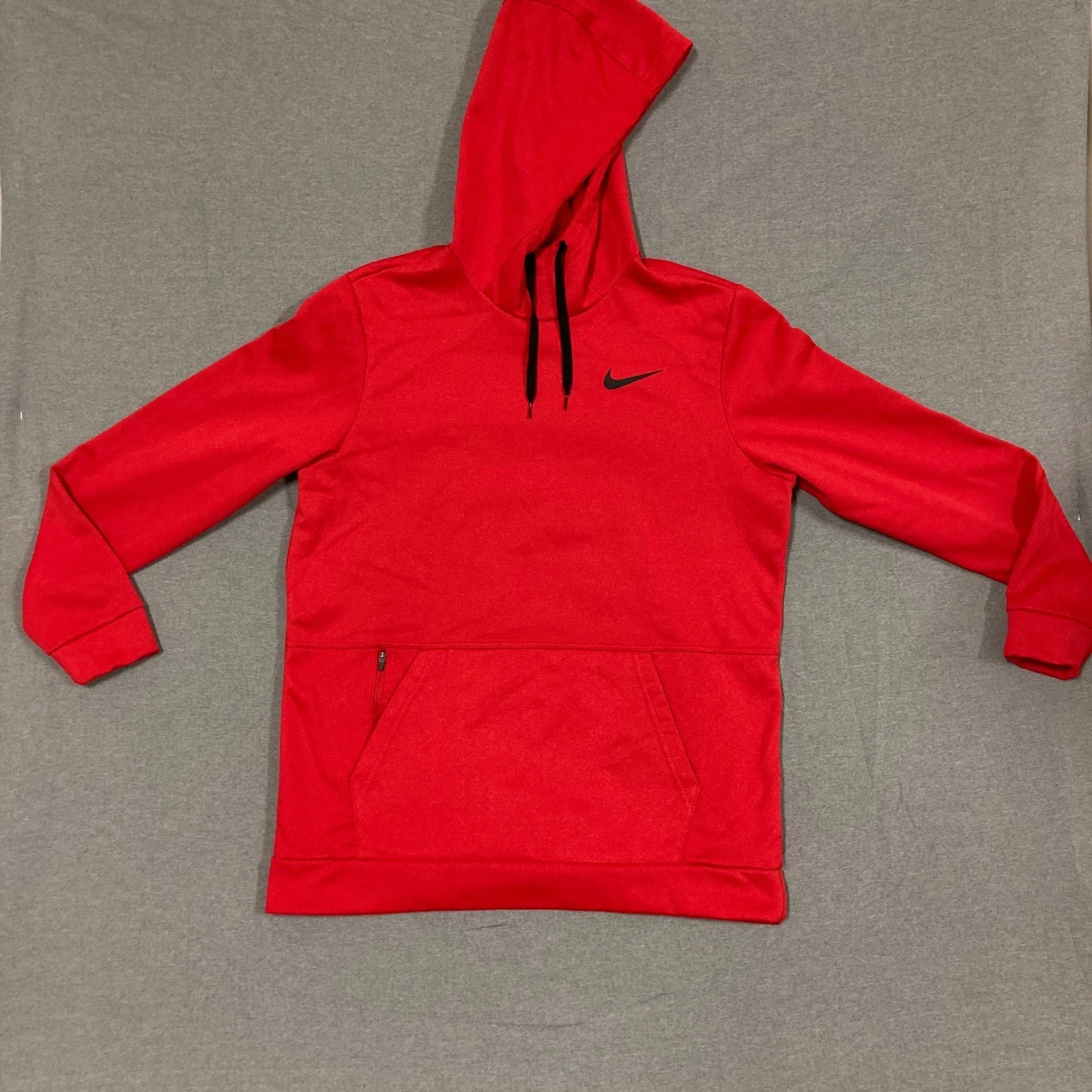 Nike Dri-FIT Hoodie Mens Large Red Pullover Training Sweatshirt CU6261-657