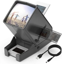 !35mm Slide and Film Viewer, 3X Magnification Lighted Illuminated Viewing,USB...