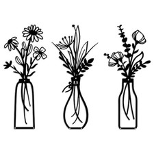 BFORXRO 3 Pieces Metal Flowers Wall Art Decor,Modern Rustic Farmhouse TALL