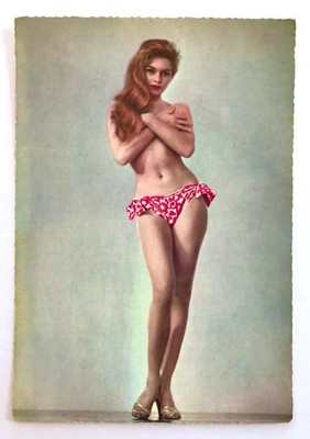 Vintage BRIGITTE BARDOT Photo Postcard by Sam Levin, Bikini Beauty Pinup, Rare