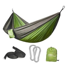  Camping Hammock Hmmocks Parachute Hammock for Outdoor Single Green / Grey